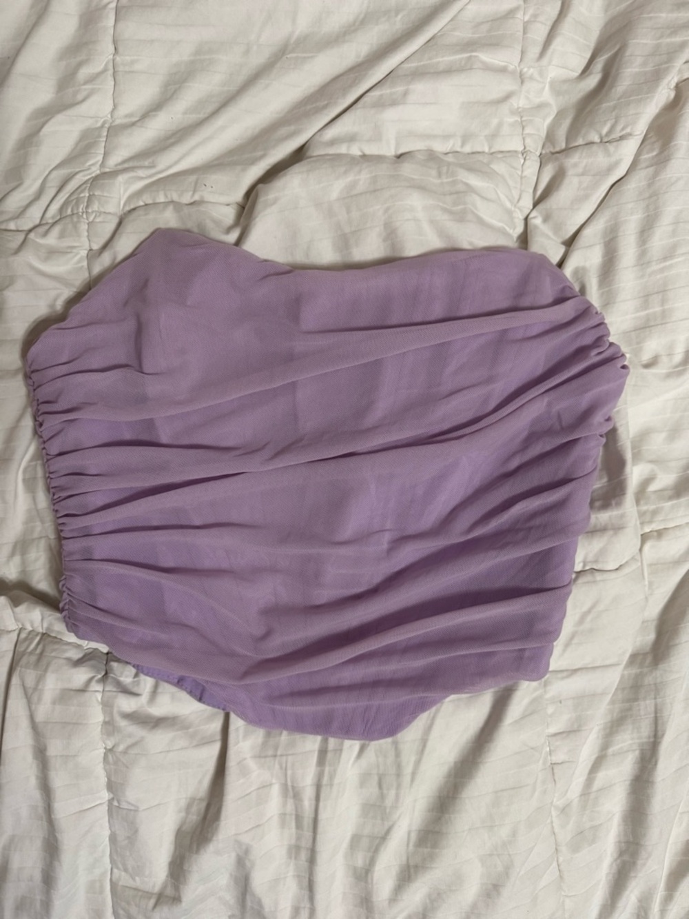 Strapless Ruched Lavender Corset Size M